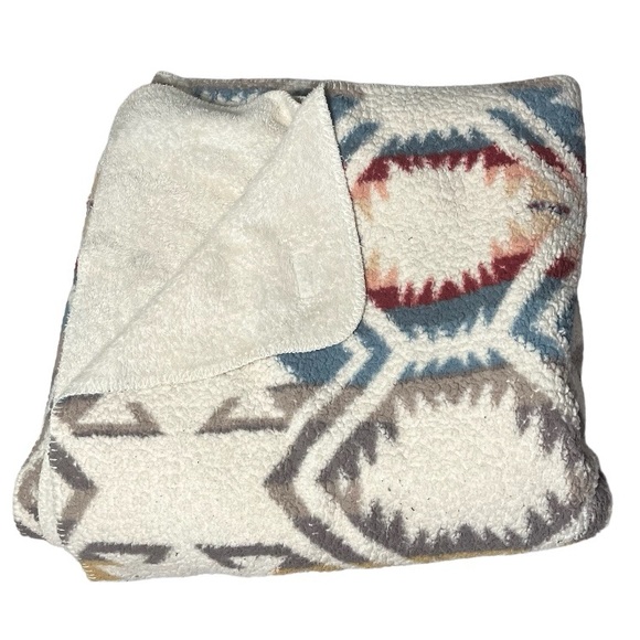 PENDLETON Blanket King Size Southwestern Print Cream Color - Picture 1 of 6